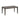 Wooden dining table with a dark grey finish