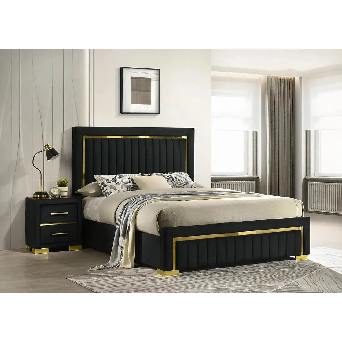 Black Queen Platform Bed