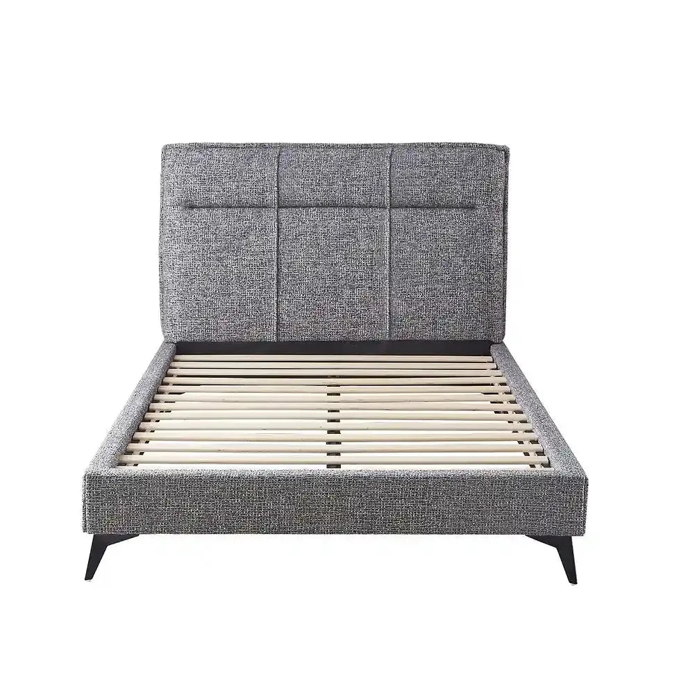 Queen Platform Bed with Stitching