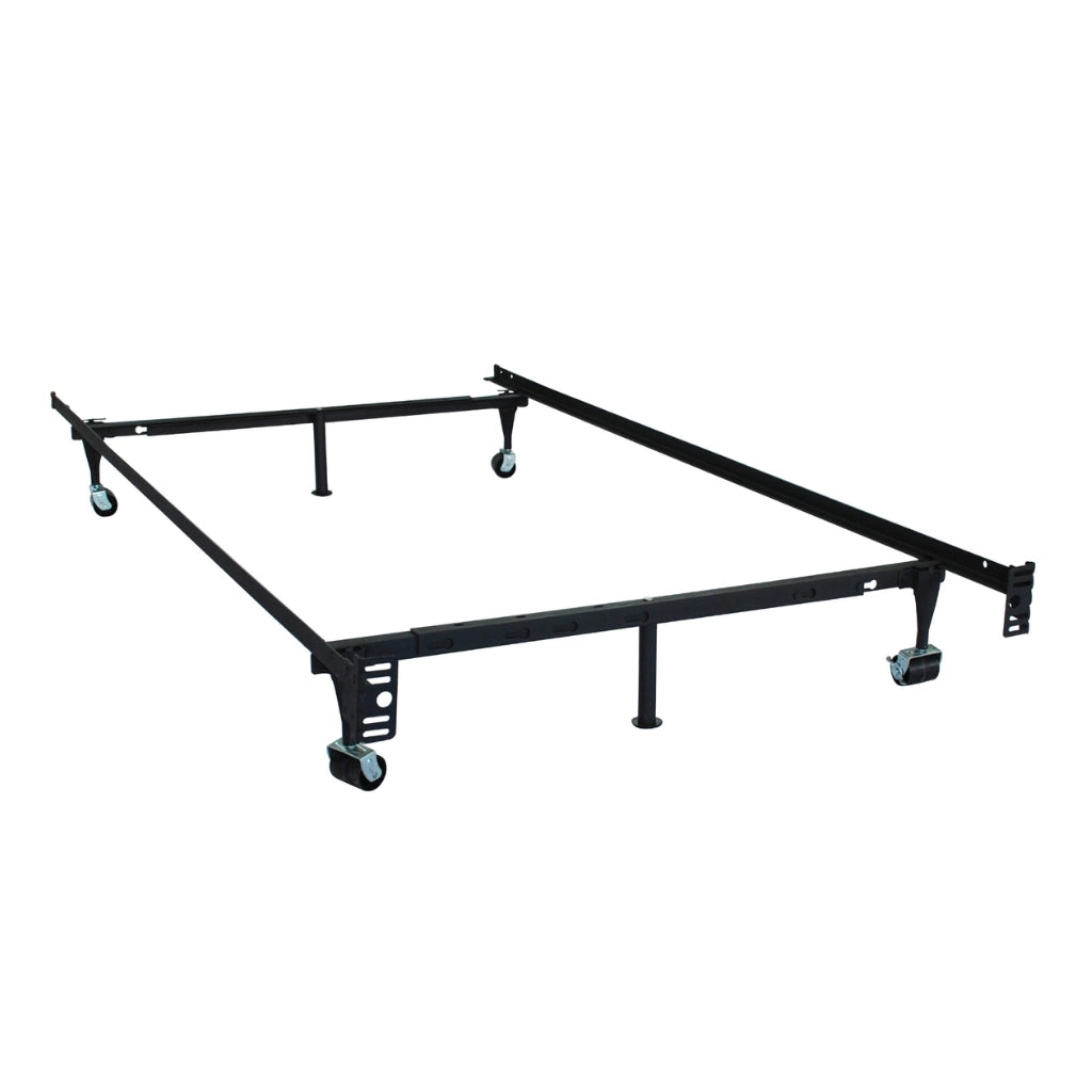 Black metal bed frame