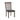 Dining chair with wooden back and black PU cushion