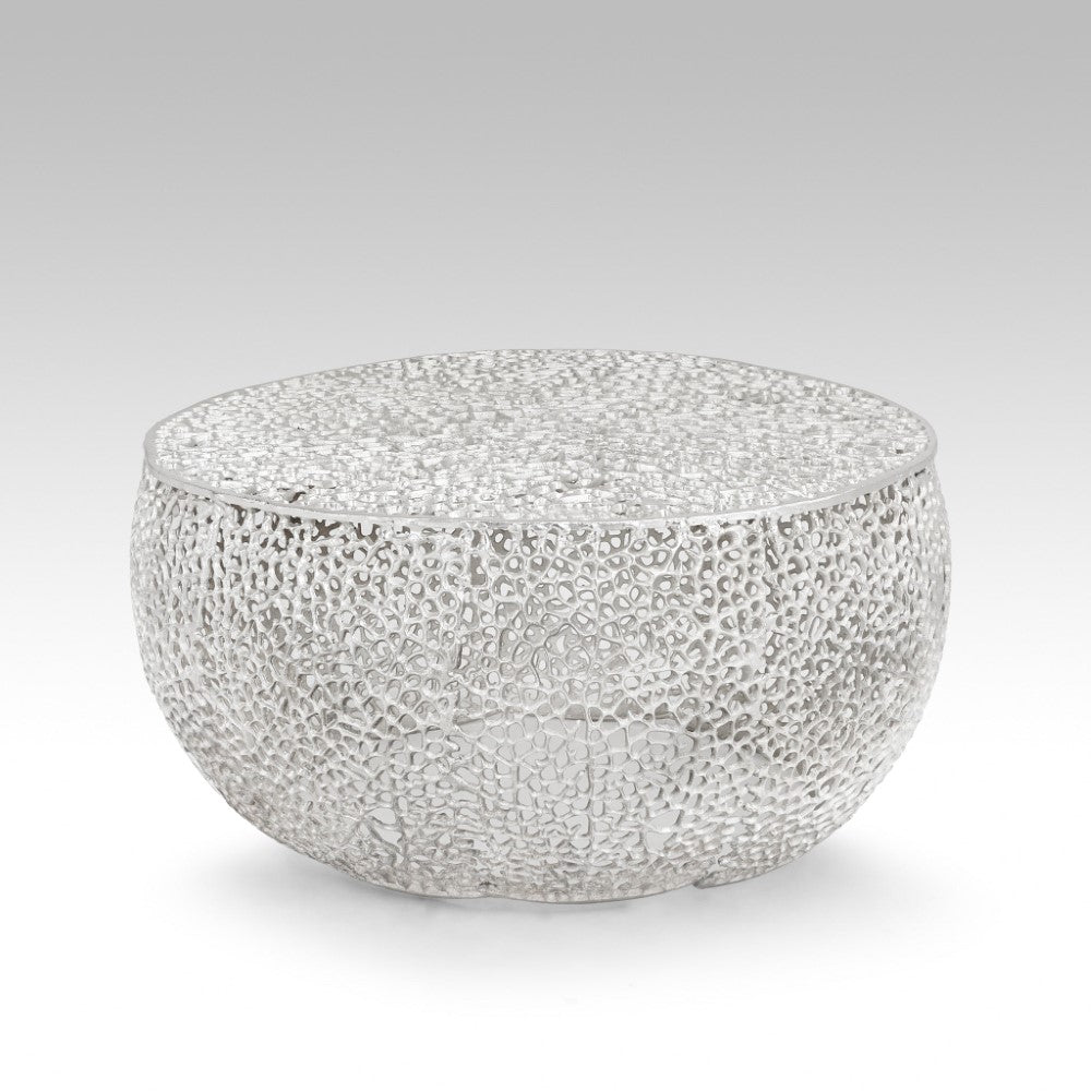 Dolce Silver Coffee Table – Handcrafted Solid Aluminum Statement Piece