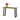 Wooden table with black legs
