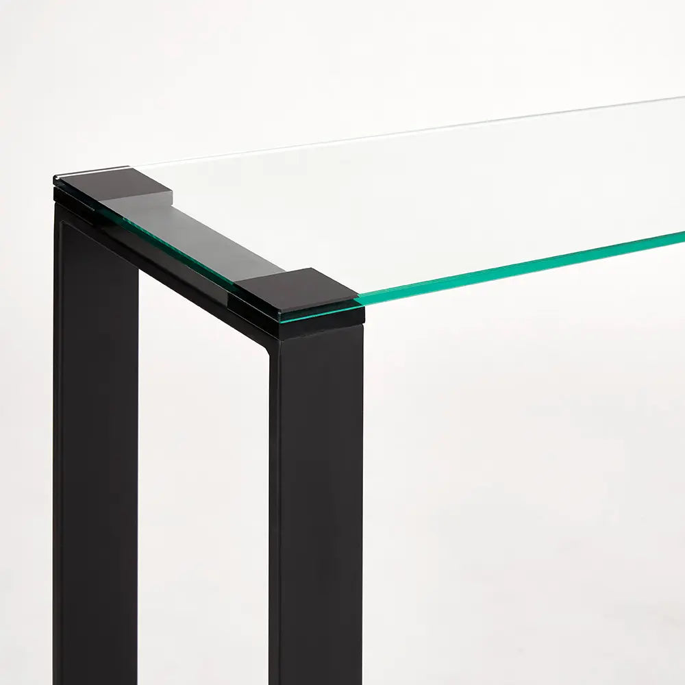 David Black Console Table Canada – Tempered Glass Top & Metal Frame