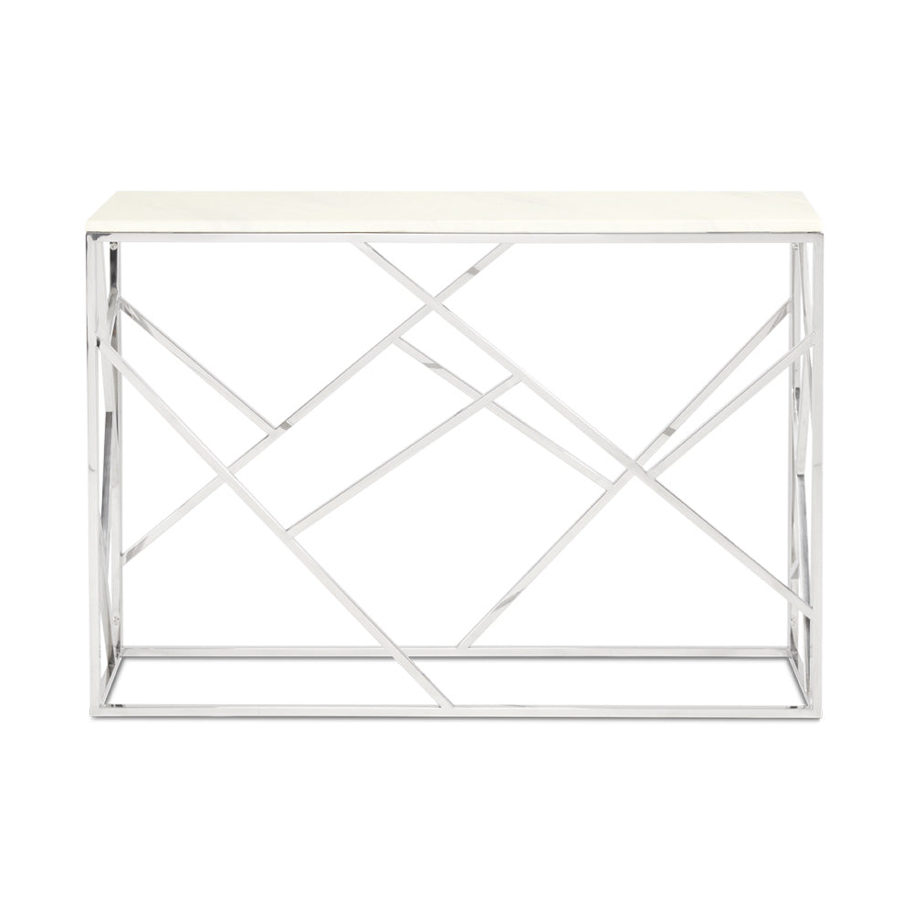Carole Console Table with Marble Top – Luxury Faux Stone Surface