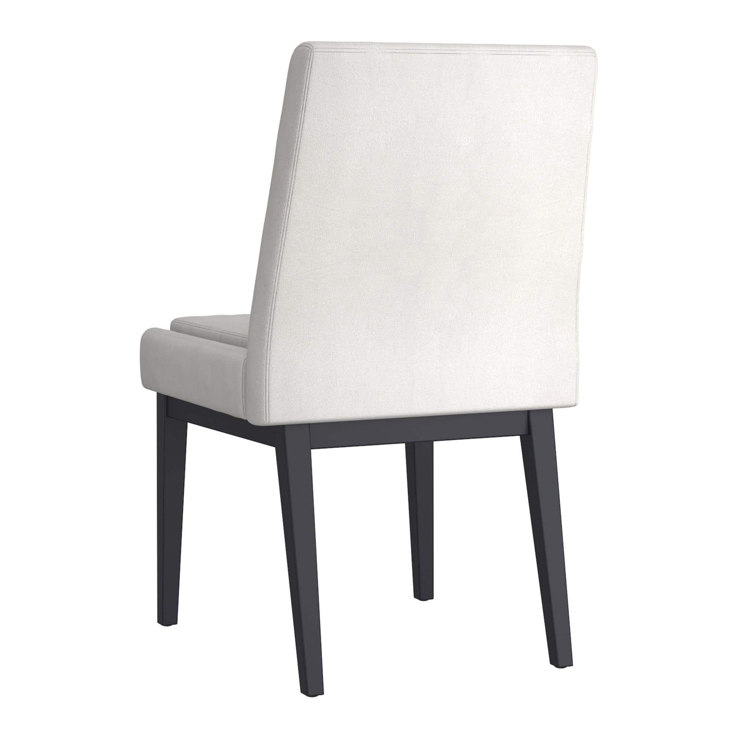 Cortez Dining Chair, Beige Fabric Upholstery with Black Metal Legs - Set of 2