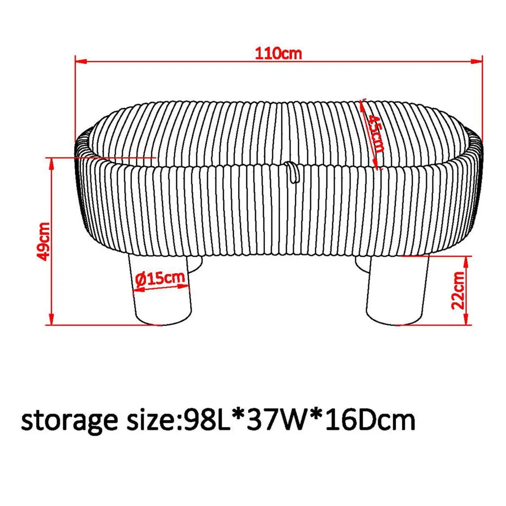 Sezron Linen Storage Ottoman With Lift-Top and Hidden Storage