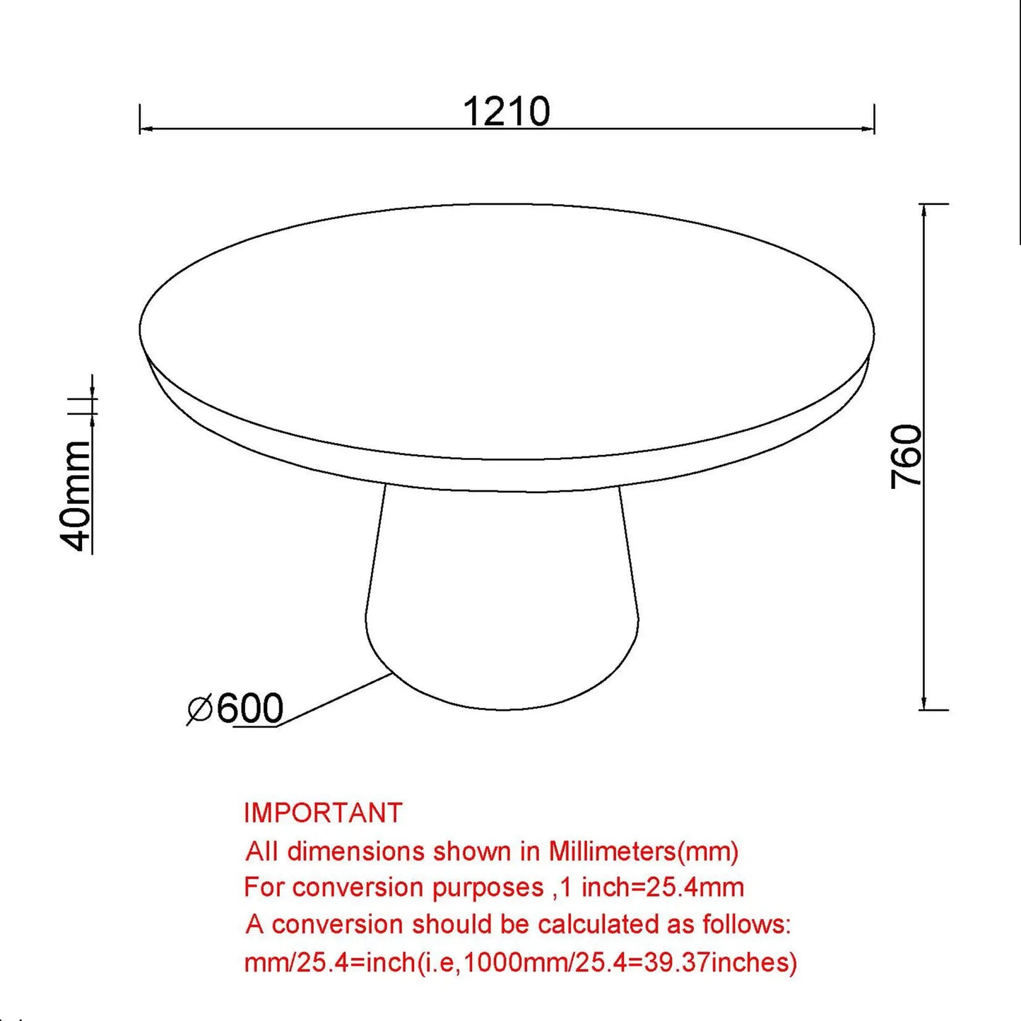 Godiva Pedestal Round Dining Table – Faux Stone Finish