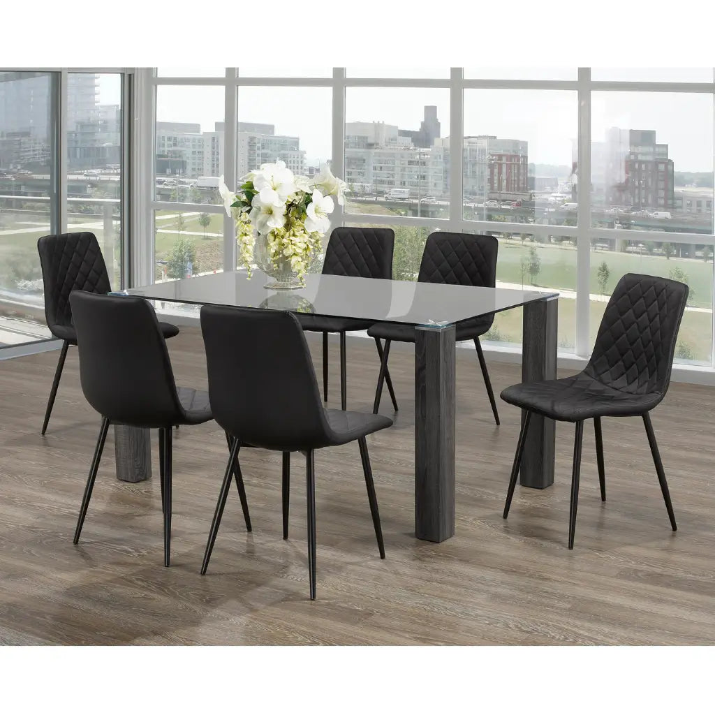 Dining set with six chairs