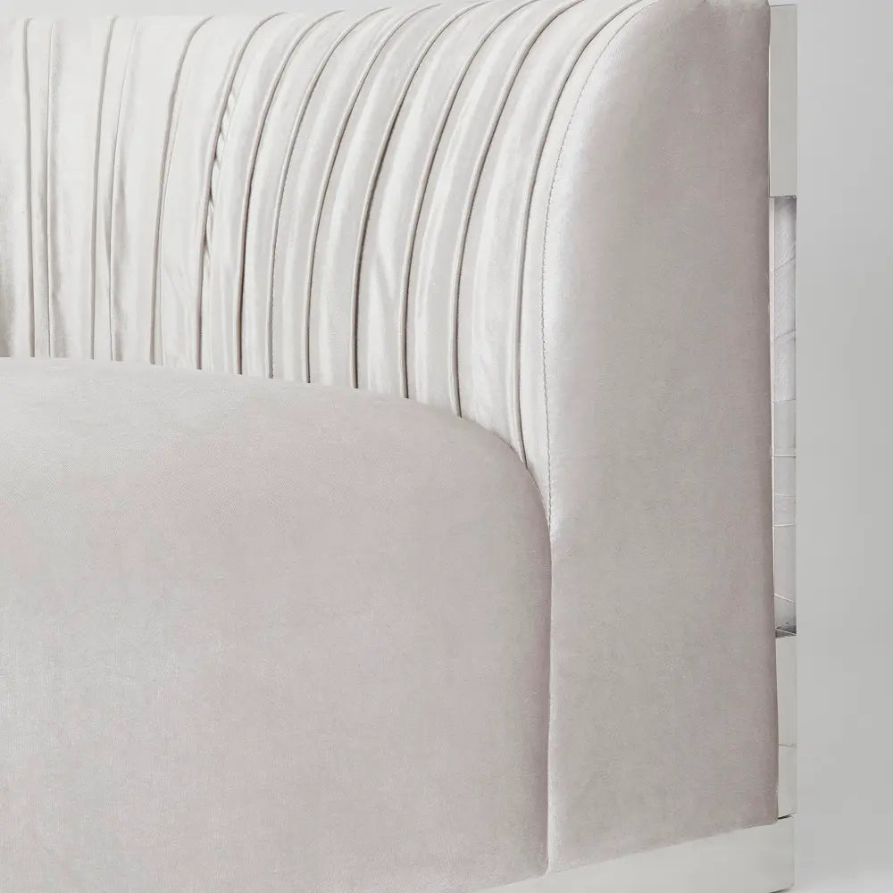Paloma Grey Velvet Sofa