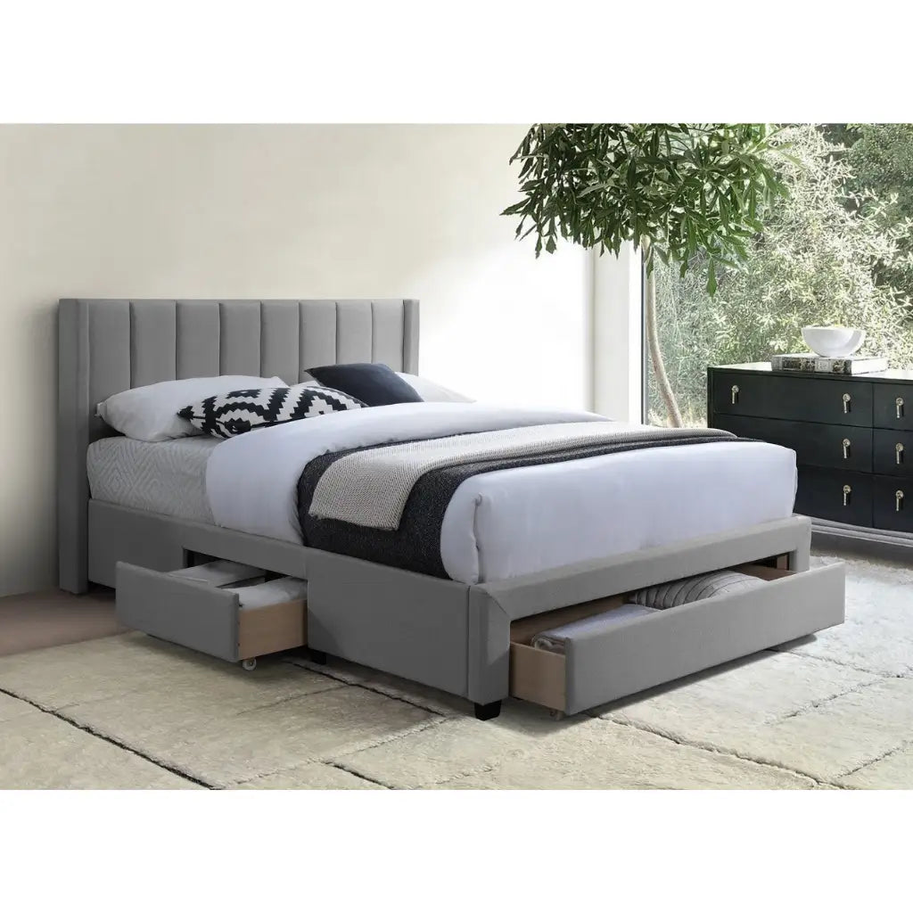 Double Platform Bed with Storage