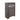 Grey wooden storage chest with silver drawer
