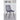 Gray upholstered dining chair with black legs