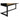 BLACK COLOR TV STAND WITH METAL FRAME