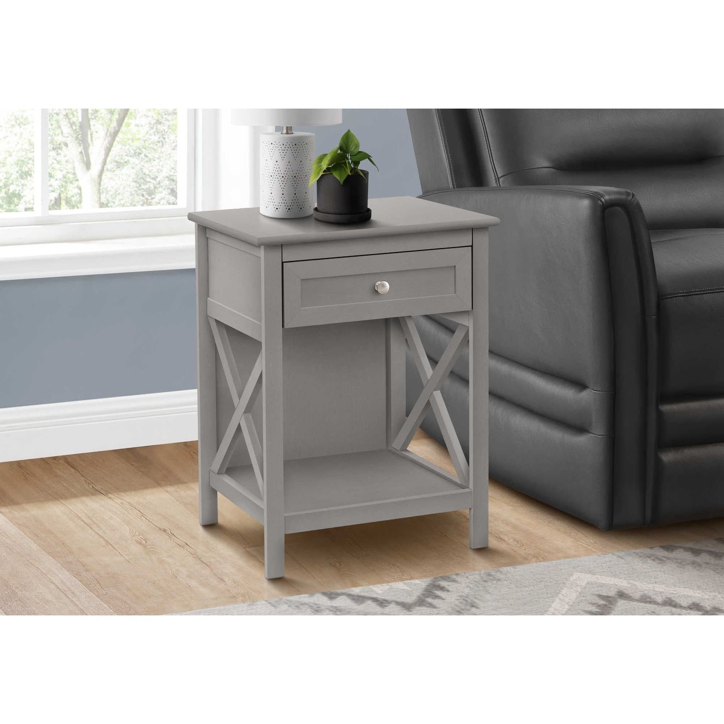 TABLE D'APPOINT - 63 cm H / TABLE D'APPOINT EN PLACAGE NOIR