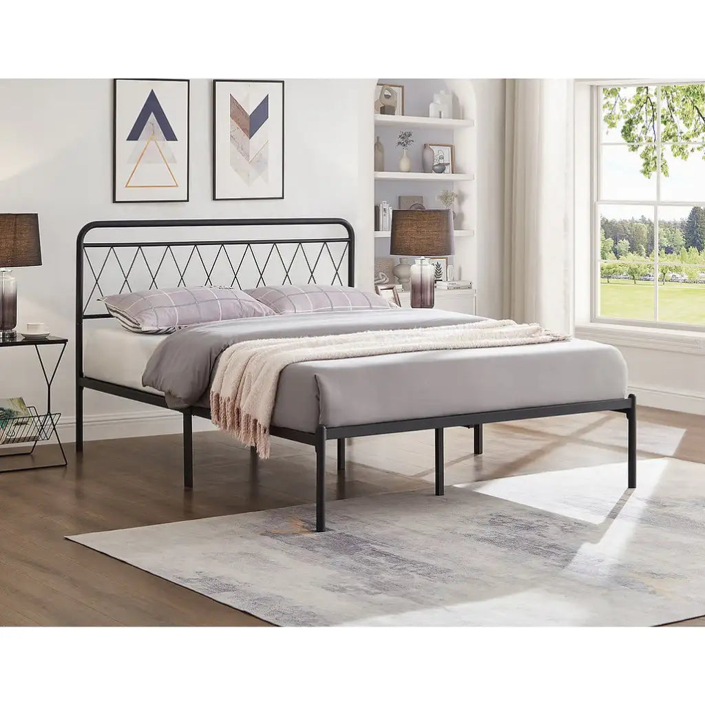 Double Bed with Mattress Support