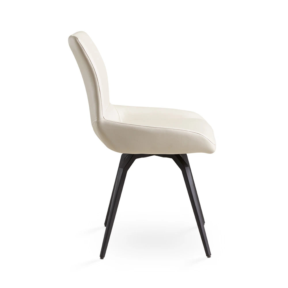 Nona Swivel Leatherette Dining Chair – Commercial-Grade Comfort