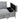 Gray sofa bed with storage compartment