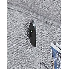 Close-up of a gray fabric surface with USB Port