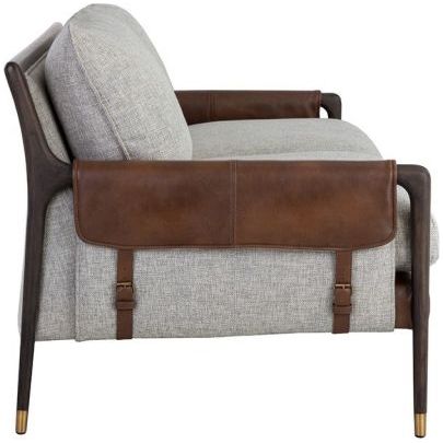 Mauti Sofa (Brown & Vault Fog & Bravo Cognac)