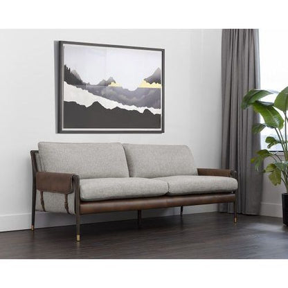Mauti Sofa (Brown & Vault Fog & Bravo Cognac)