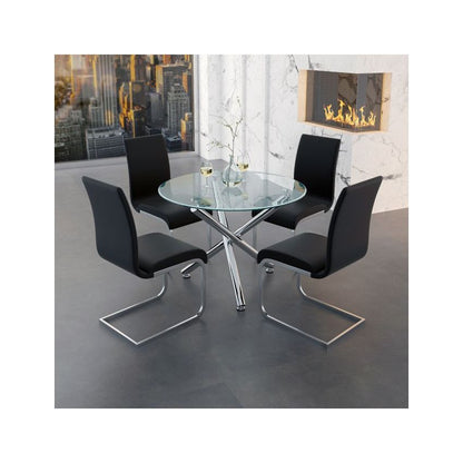 SOLARA II ROUND DINING TABLE IN CHROME