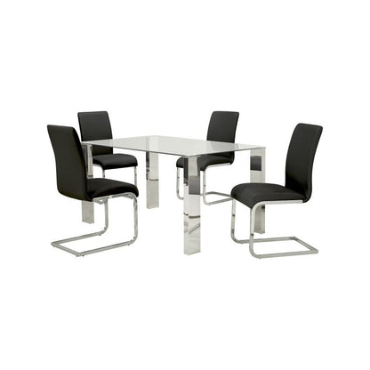 FRANKFURT RECTANGULAR DINING TABLE IN STAINLESS STEEL