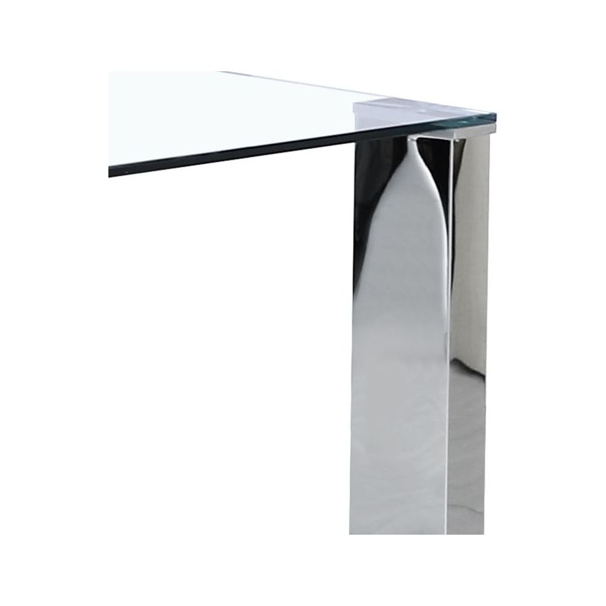 FRANKFURT RECTANGULAR DINING TABLE IN STAINLESS STEEL