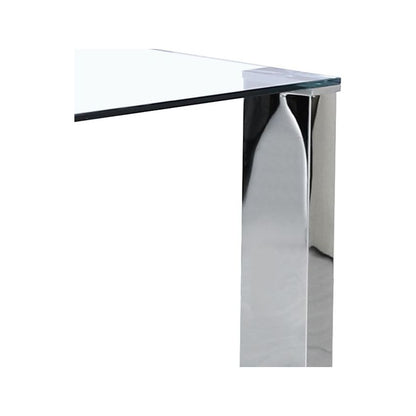 FRANKFURT RECTANGULAR DINING TABLE IN STAINLESS STEEL
