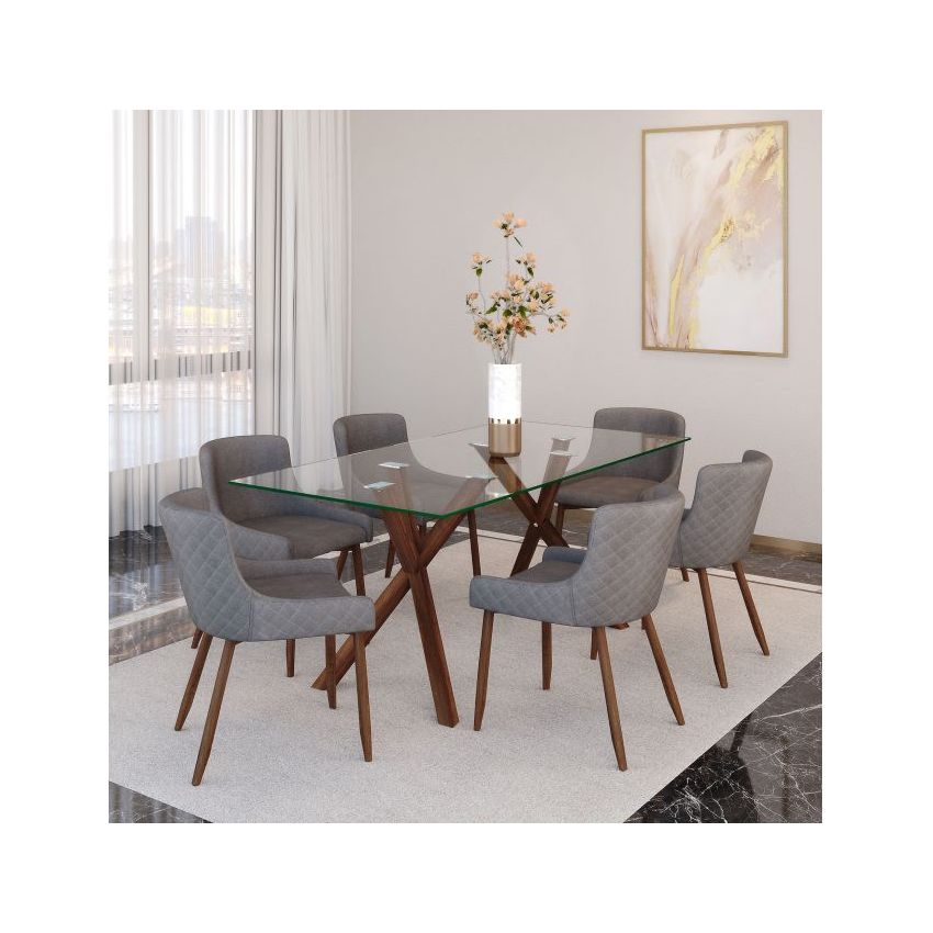 STARK RECTANGULAR DINING TABLE IN WALNUT
