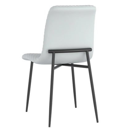 Brixx Faux Leather Dining Chairs Set of 2 with Black Metal Legs