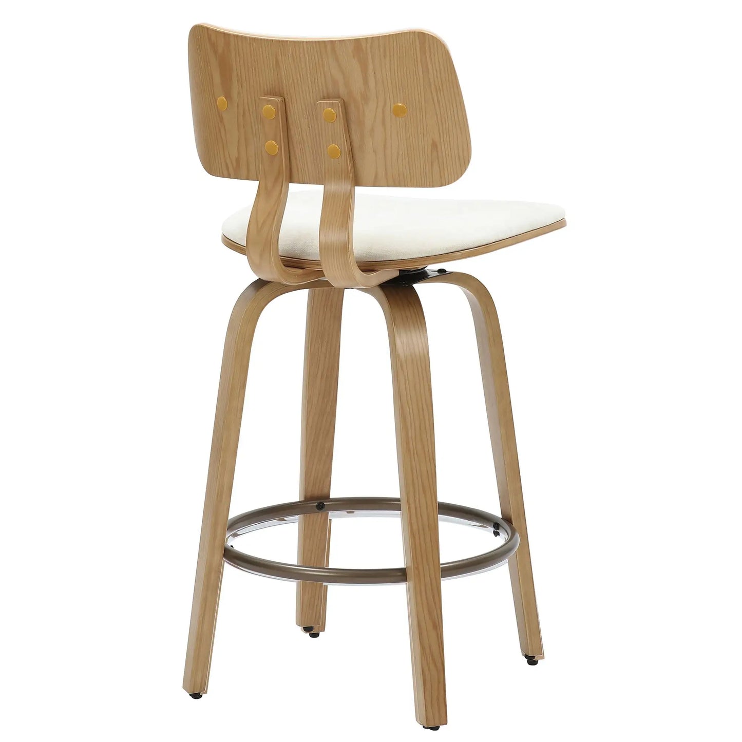 Zuni 26" Swivel Counter Stools With Beige Fabric – Set of 2