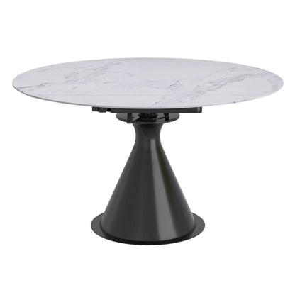Calisto/Scarlet 5 Piece Dining Set With White Marble Table