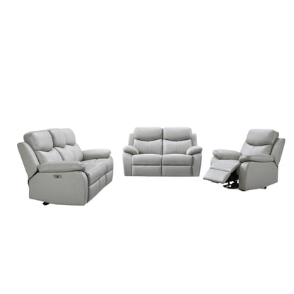 Gray recliner sofa set 
