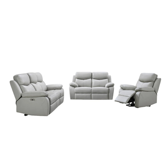 Gray recliner sofa set 