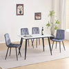 Dining set with a marble top table and four grey chairs