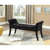 Black tufted bench for living room 