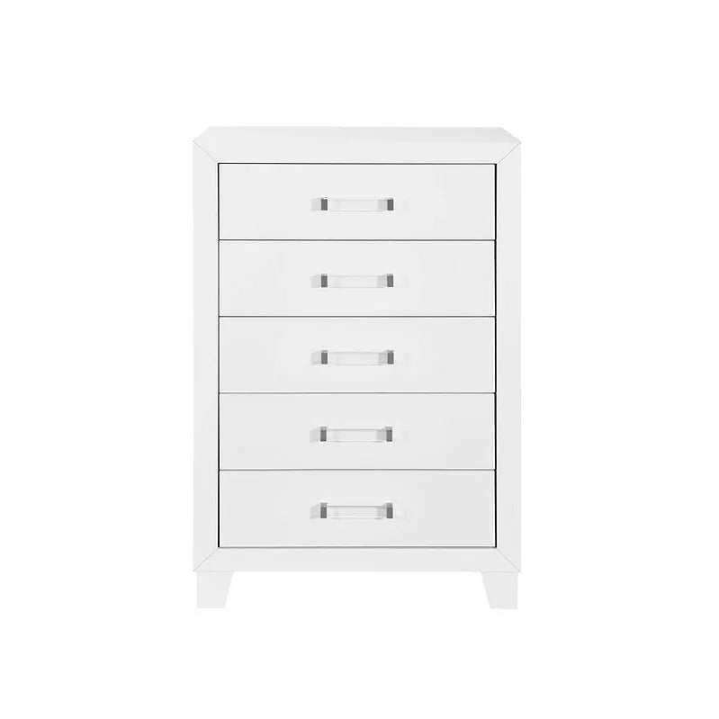 White chest with five drawers