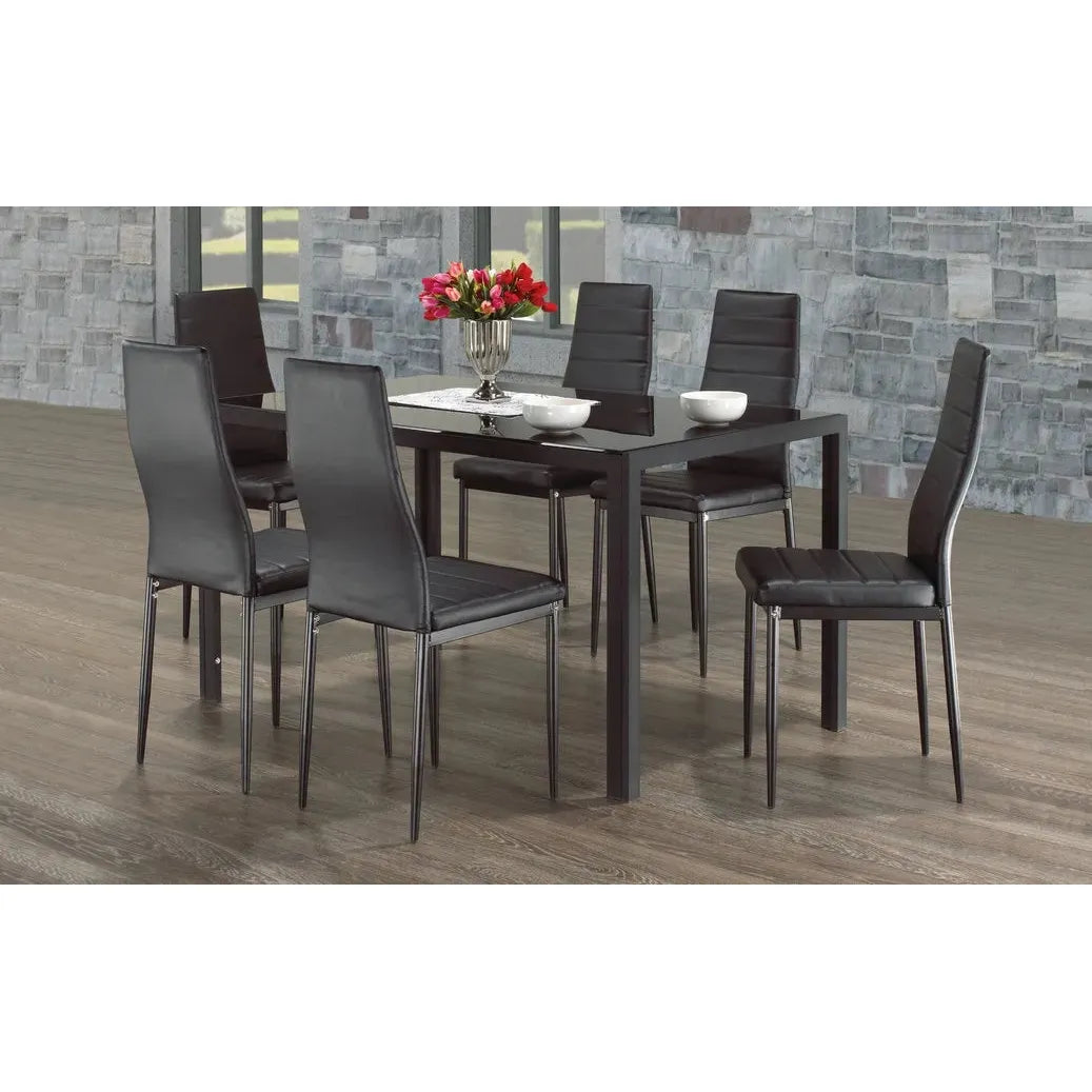 Dining table set with six chairs 