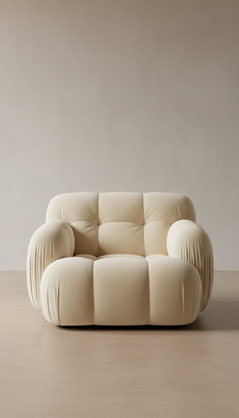 Fauteuil d’appoint modulable en velours