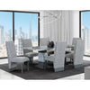 7-Piece Dining room set with a modern table and chairs 