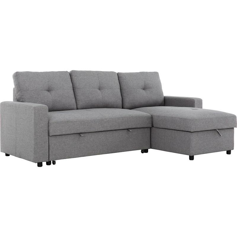 Mobilier modulaire convertible Mason en tissu (Sectionnel-lit réversible Mason - Canvas Smoke - PR-MASON.SMOKE)