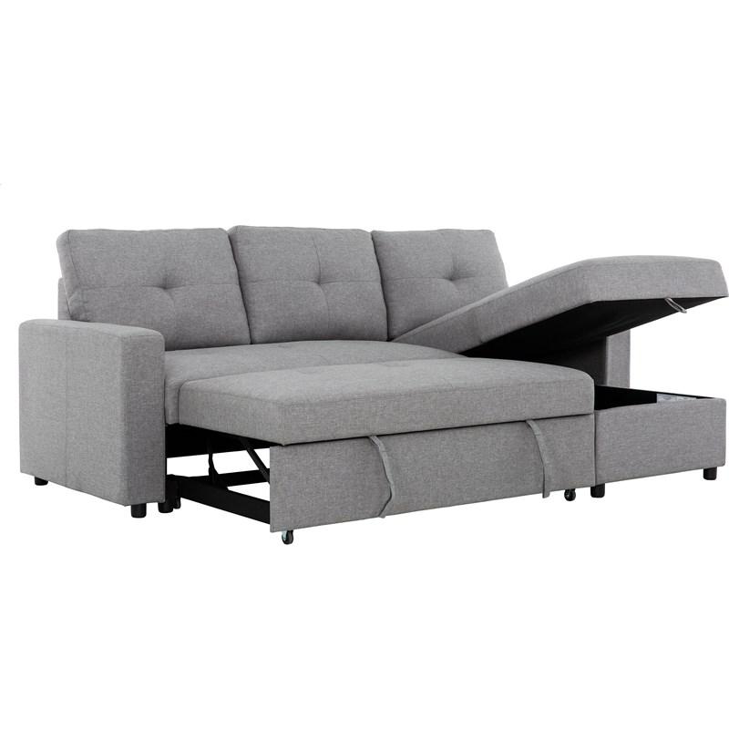 Mobilier modulaire convertible Mason en tissu (Sectionnel-lit réversible Mason - Canvas Smoke - PR-MASON.SMOKE)