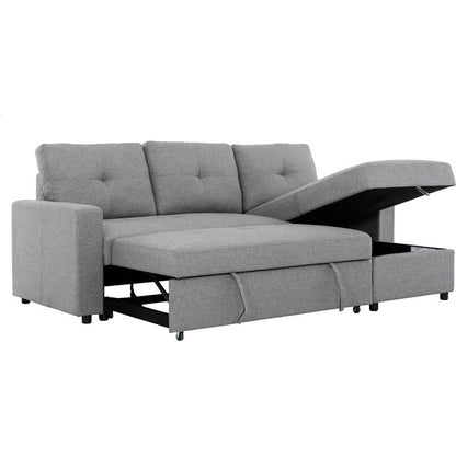 Mobilier modulaire convertible Mason en tissu (Sectionnel-lit réversible Mason - Canvas Smoke - PR-MASON.SMOKE)