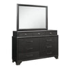 Jordyn 9 drawer grey dresser with mirror