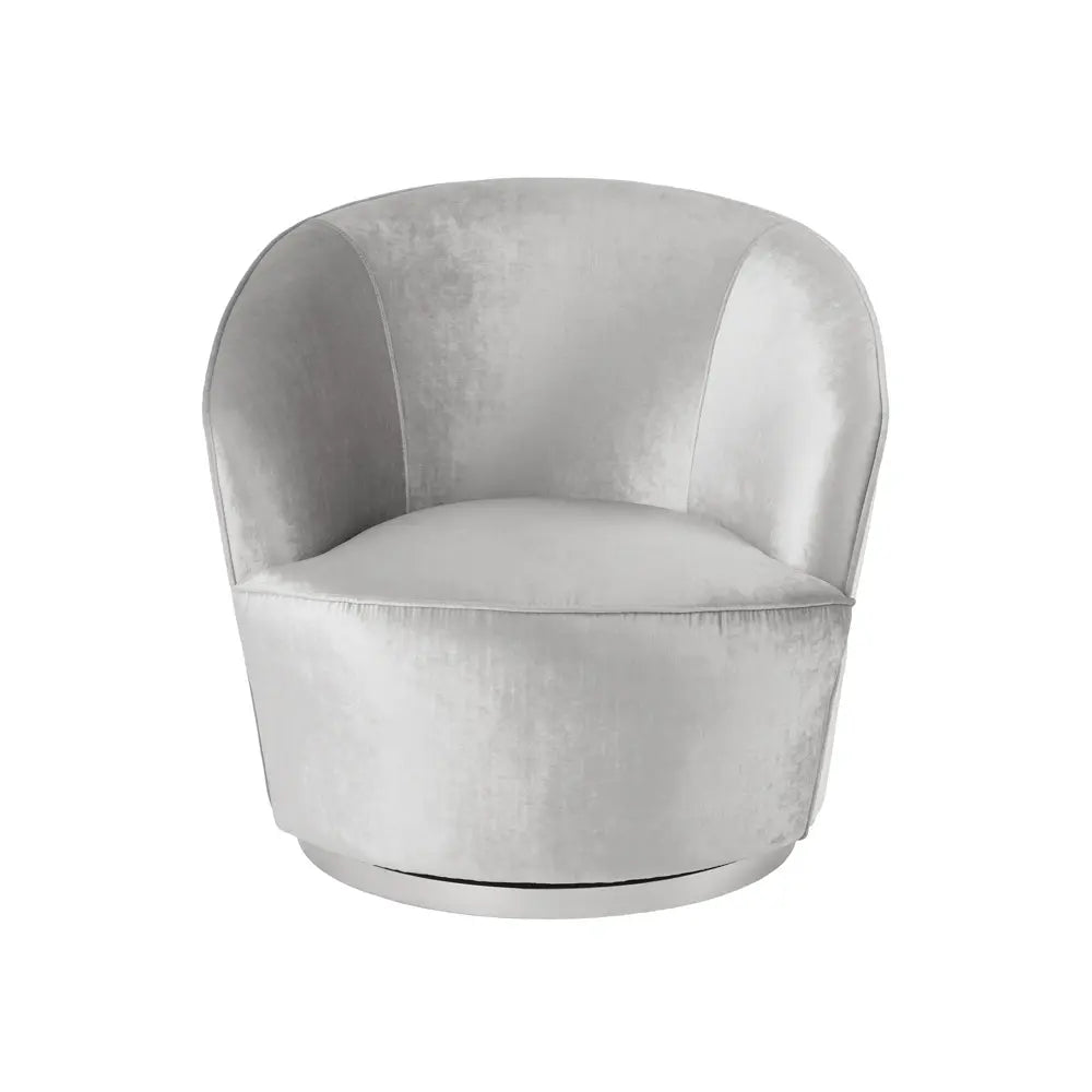 Grey Velvet Accent Chair With Customizable Design. Buy From Meuble Montreal