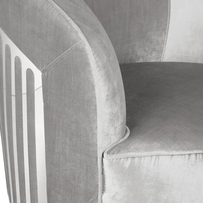 Grey Velvet Accent Chair