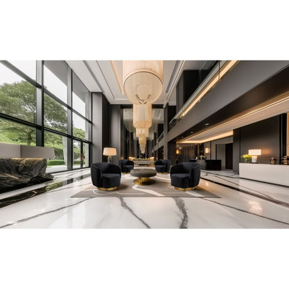 Aspen Black Velvet Accent Chair In Living Room