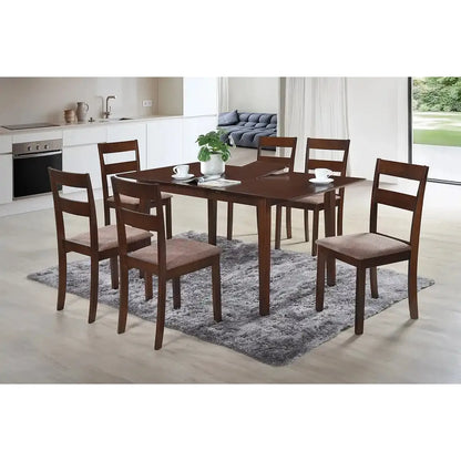 Dining room set with a wooden table and 6 chairs 