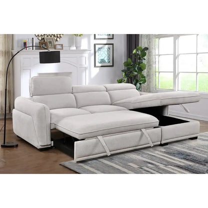 Affordable White sectional sofa bed with storage drawers For living room setting